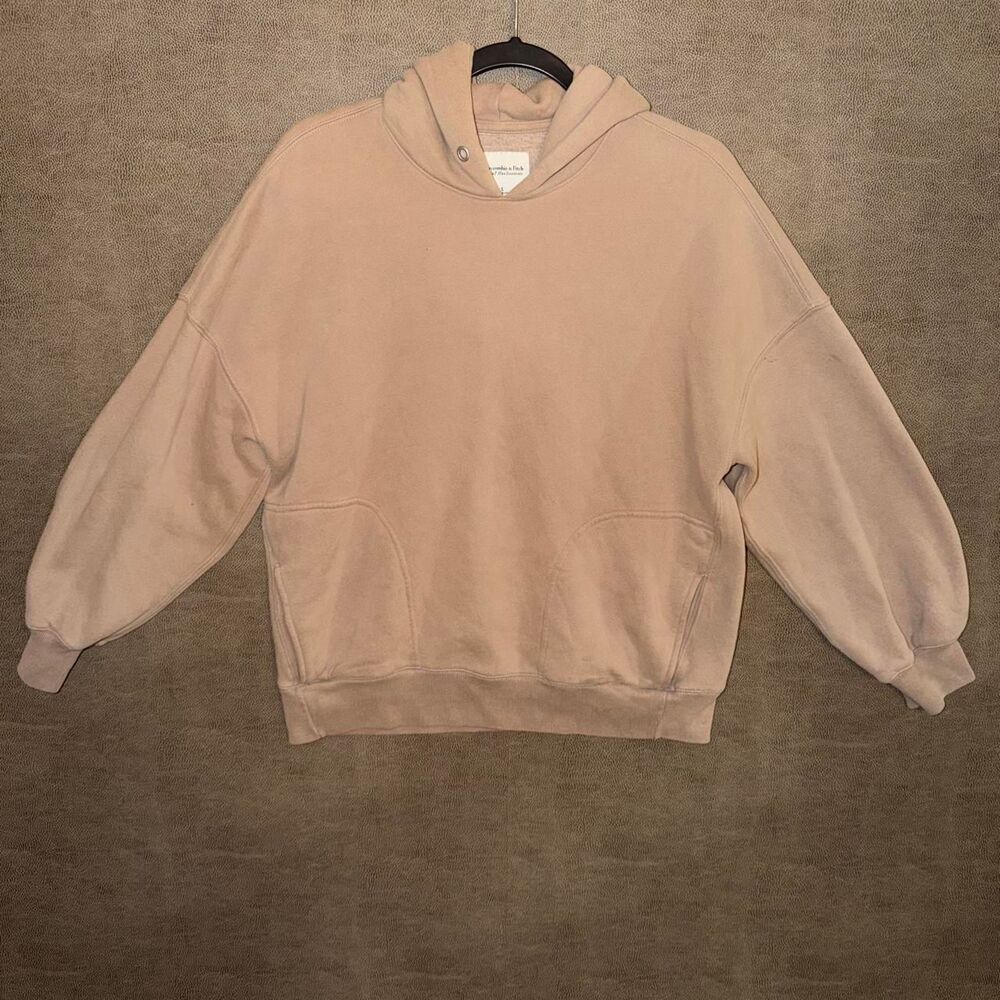 Abercrombie & Fitch tan soft A & F max essentials hoodie in a S